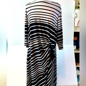 North Style Striped Dress Plus 18W